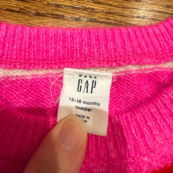 Gap Rainbow Striped Sweater 12-18 Months - Picture 3 of 4